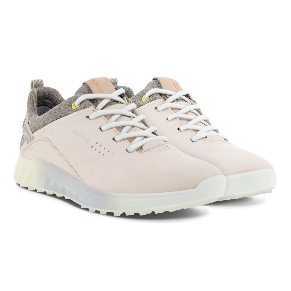 Zapatos De Golf Mujer - ECCO S-Three Spikelesss - Beige - NYP571602